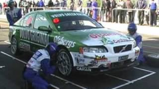 Volvo Original S60 Stcc racing pitstop first and second car depåstopp [upl. by Suchta832]