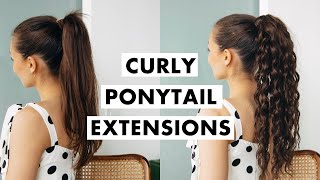 How to Curly Ponytail Extensions [upl. by Illehs307]