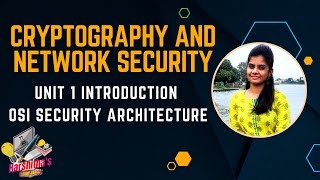 Cryptography and Network Security  Unit 1  OSI Security Architecture [upl. by Francesca]