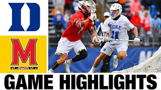 2 Duke vs 7 Maryland Highlights Quarterfinal  2024 NCAA Mens Lacrosse Championships [upl. by Gilroy]