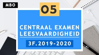 Mboexamen leesvaardigheid Facet 3F 20192020  DEEL 5 [upl. by Aneleairam]