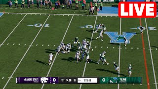 NCAAF LIVE🔴 Kansas State Wildcats vs Tulane Green Wave  Week 2 Full Game  2024 College Football 25 [upl. by Ayatnwahs]