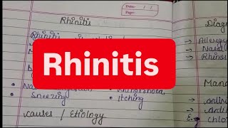 rhinitis in details for gnmBSC nursing students [upl. by Nina]