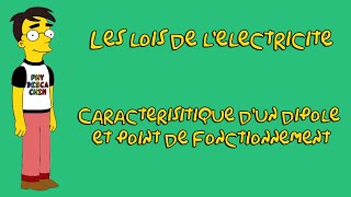 2nd  Les lois de lélectricitité  Caractéristique dun dipôle et point de fonctionnement [upl. by Farrel]