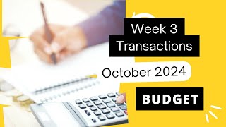 Oct Week 3 Transactions [upl. by Bor]