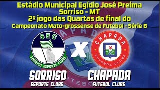 Futebol na Ecovale SORRISO EC X CHAPADA FC AO VIVO 08062024 [upl. by Metcalf]