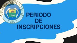 Periodo de inscripciones UCE 2024 [upl. by Elleoj231]