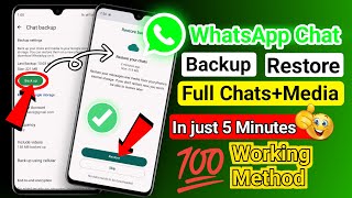 WhatsApp Chat Backup amp Restore 2024  How To Restore WhatsApp Messages On Android [upl. by Alguire16]