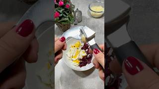 Beetroot salad with cheese recipe ⬇️ смачно fyp cooking yt shorts [upl. by January]