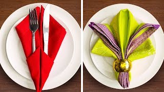 31 FESTIVE NAPKIN FOLD IDEAS [upl. by Akirahs]