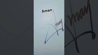 Aman name signature style signature shorts [upl. by Namhar]