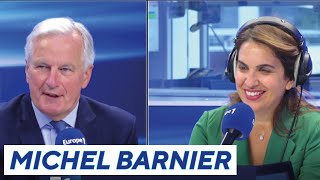 Michel Barnier  Passage intégral dans la matinale de Sonia Mabrouk sur Europe 1 30082021 [upl. by Egroeg]