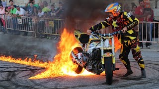 Paulo Martinho  Moto Freestyle  Quemando Rueda Burnout   Tire 1000 degree   BOTICAS [upl. by Atnom]