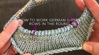 German Short Rows in the round [upl. by Danzig]