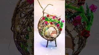 Jute Craft ideas for Home Decorationbirds nest with jute thread and balloonjute Craft projects [upl. by Nirred]