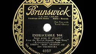 1930 HITS ARCHIVE Embraceable You  Red Nichols Scrappy Lambert vocal [upl. by Llerdnek372]