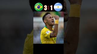 Brazil 🆚️ Argentina 31 imaginery match highlights shorts football youtube ronaldo messi [upl. by Lehte]