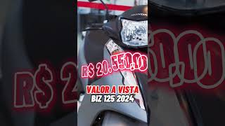 VALOR A VISTA DA BIZ 125 MODELO 2024 [upl. by Alfonso]