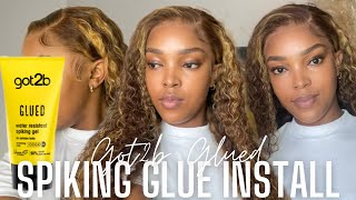 HOW TO INSTALL A LACE FRONTAL FOR BEGINNERS WITH GOT2B GLUED SPIKING GLUE  UPDATED DETAILED INSTALL [upl. by Ursulina469]