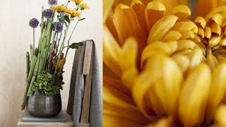 How to make an autumn floral arrangement tutorial [upl. by Ahkos330]