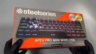 SteelSeries Apex Pro Mini Wireless  ASMR Unboxing and Typing Test [upl. by Majka359]