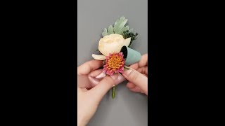 Upgrade Your Boutonnieres With Easy Ribbon Bows 🎀✨  DIY Wedding Flowers [upl. by Soma]