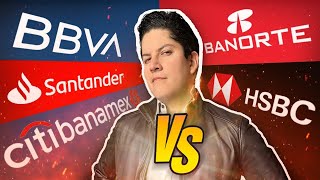 BBVA vs Santander vs Banorte vs Citibanamex vs HSBC ¿Cuál es mejor banco de México [upl. by Erie]