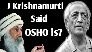 J Krishnamurti on osho  J Krishnamurti on rajneesh osho in hindi  Osho on j Krishnamurti in hindi [upl. by Acim195]