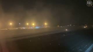 View from the sky and landing in snowfall [upl. by Nicolea]