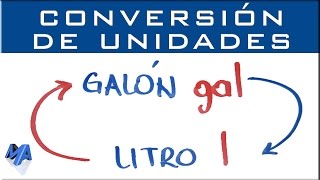 Convertir galón a litro  conversión de unidades [upl. by Eylhsa]