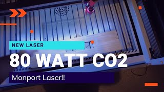 Monport Laser  80watt CO2 Laser cutter [upl. by Orodisi]