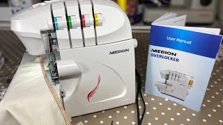 How to Thread your Overlocker  Aldi Medion sewwithabi overlocker [upl. by Adihahs]