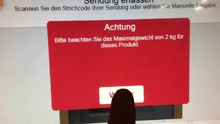 Paket Einlieferung in DHL Packstation mit BonusBriefmarkenautomat [upl. by Onibas582]