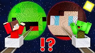 How Mikey and JJ Found Road To JJ and MIKEY Planets in Minecraft Challenge Maizen [upl. by Baptist638]