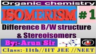 ISOMERISMCLASSIFICATION OF ISOMERISMDIFFERENT BETWEEN STRUCTURE ISOMERS amp STEREOISOMERS [upl. by Botnick]