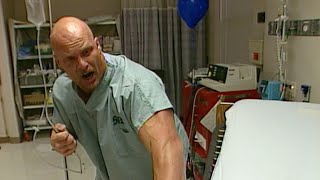 quotStone Coldquot Steve Austin infiltrates Mr McMahons hospital room Raw Oct 5 1998 [upl. by Ahoufe]