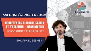 Conférences d’actualisation et d’essentiel  réanimation  myocardite fulminante  EBESNIER  SFAR [upl. by Ihab386]