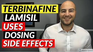 Terbinafine Lamisil  Uses Dosing Side Effects  Pharmacist Review [upl. by Buckler]