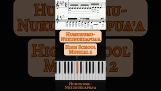 High School Musical 2  Humuhumunukunukuapuaa Piano Cover HighSchoolMusical2 HSM PianoShorts [upl. by Tuppeny39]