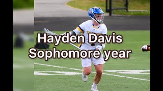 Hayden Davis 2026 Sophomore Year Lacrosse Highlights 🥍 [upl. by Emmuela]