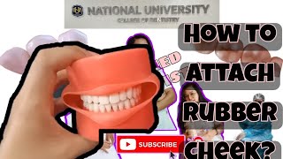 How to Attach Oral Cavity Cover on the Typodont  Rubber cheeks  Dentistry [upl. by Canica]