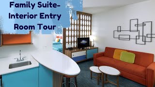 Universals Cabana Bay Family Suite Interior Entry Room Tour Rm 4767 [upl. by Nedyaj]