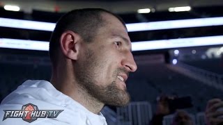 Sergey Kovalev s immediate reaction to controversial decision loss to Andre Ward [upl. by Amlez]