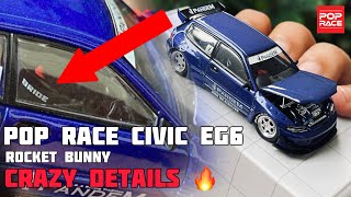 POP RACE HONDA CIVIC EG6 ROCKET BUNNY 164 [upl. by Dorina]