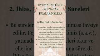 UYUMADAN ÖNCE OKUNACAK DUALAR NELERDİR [upl. by Elcin]