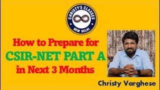 CSIRNET Part A  3 Months Preparation Strategy  General Aptitude  Christy Varghese [upl. by Aray]