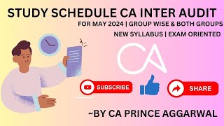 STUDY SCHEDULE FOR EXAMS GROUP WISE amp BOTH GROUPS  CA INTER MAY 2023  NEW SYLLABUS [upl. by Anjela]