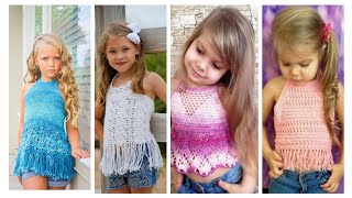 Boho Crochet Halter Top Pattern IdeasGirls Crochet pattern halter topCrochet Toddler baby Top [upl. by Ivette]