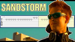 Darude  Sandstorm Guitar Tab Tutorial [upl. by Halfon]