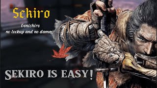 Sekiro Genichiro Boss Fight NO LOCKUP and NO DAMAGE [upl. by Zurek]